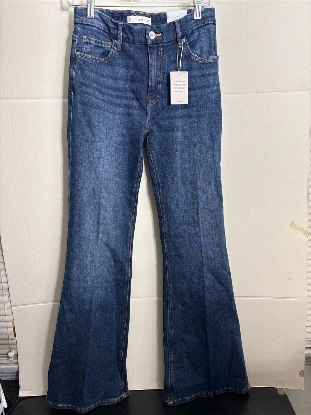 Mango Dark Blue Flare Jeans VIOLET FLARED HIGH-RISE JEANS 1193